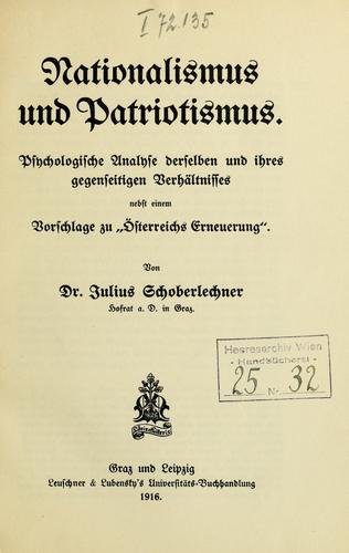 Nationalismus und Patriotismus