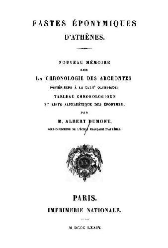 Fastes éponymiques d'Athènes