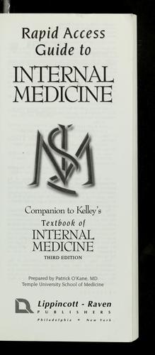 Rapid access guide to Internal medicine