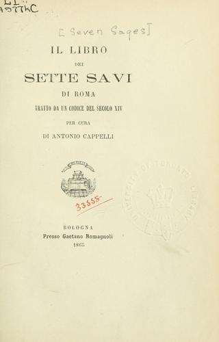 Il libro dei Sette Savi di Roma