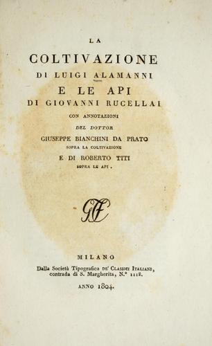 La coltivazione di Luigi Alamanni e Le api di Giovanni Rucellai