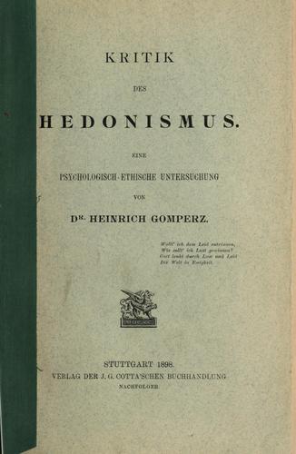 Kritik des Hedonismus
