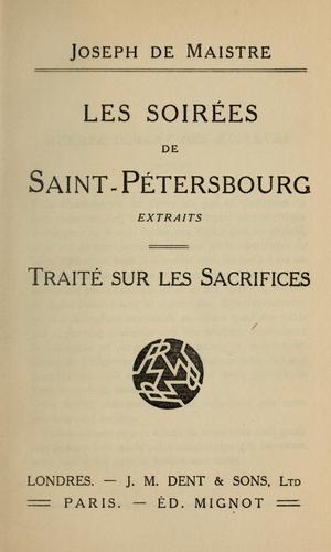 Les soirées de Saint-Pétersbourg, extraits