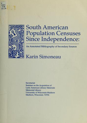 South American population censuses since independence