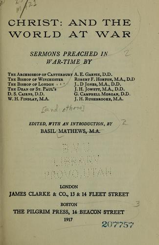 Christ: and the world at war