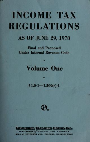 Income tax regulations as of June 29, 1978