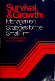 Survival & growth: management strategies for the small firm