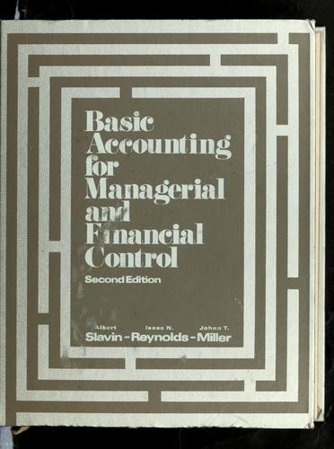 Basic accounting for managerial and financial control