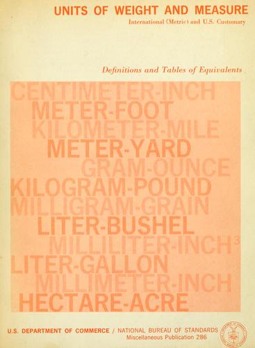 Units of weight and measure