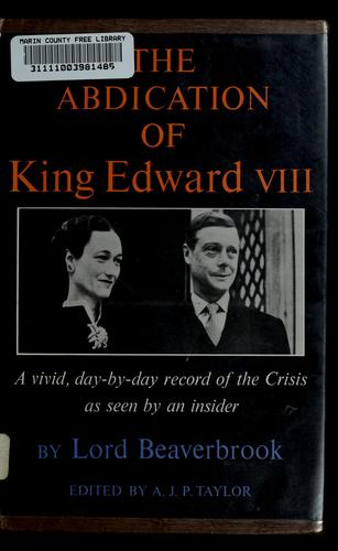 The abdication of King Edward VIII