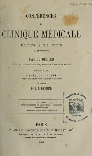 Conférences de clinique médicale