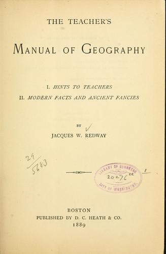The teacher's manual of geography