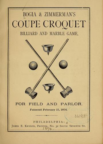 Coupe croquet billiard and marble game