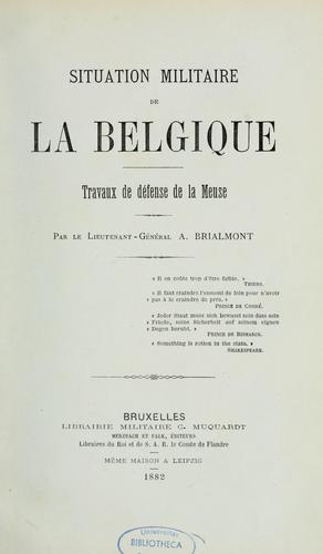 Situation militaire de la Belgique
