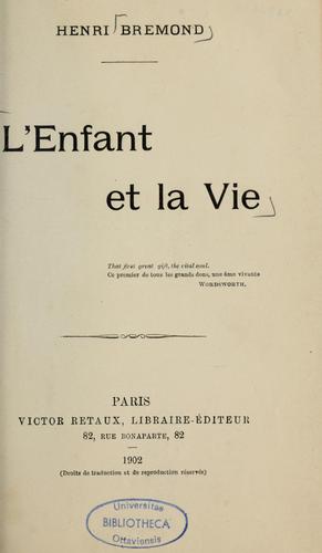 L'enfant et la vie