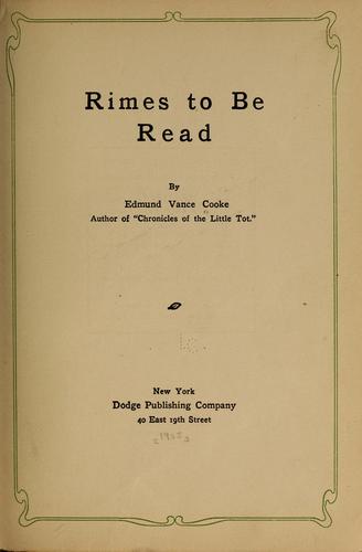 Rimes to be read