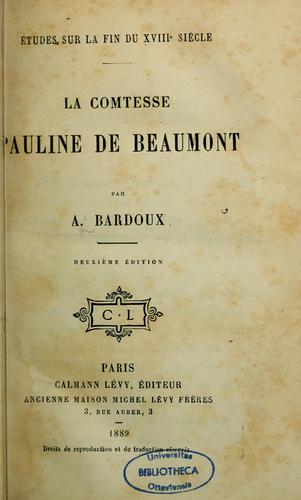 La Comtesse Pauline de Beaumont