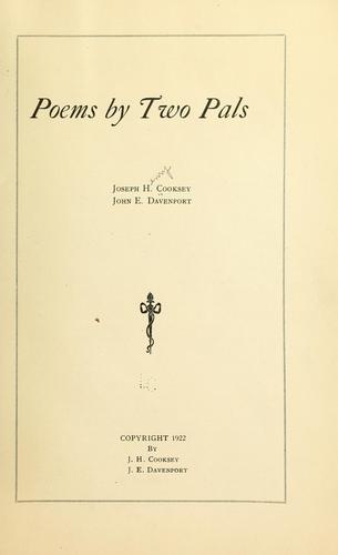 Poems by two pals