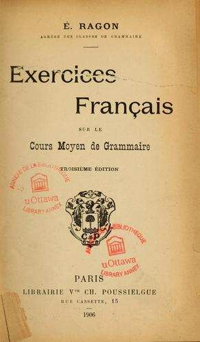 Exercices français sur le cours moyen de grammaire