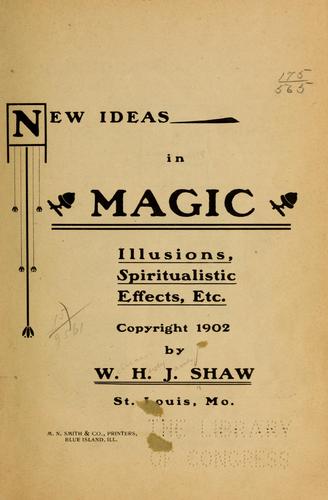 New ideas in magic