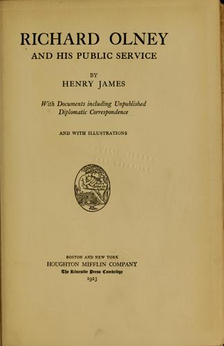 Richard Olney and his public service