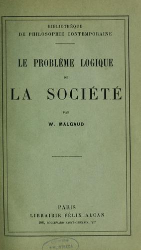 Le Problème logique de la société