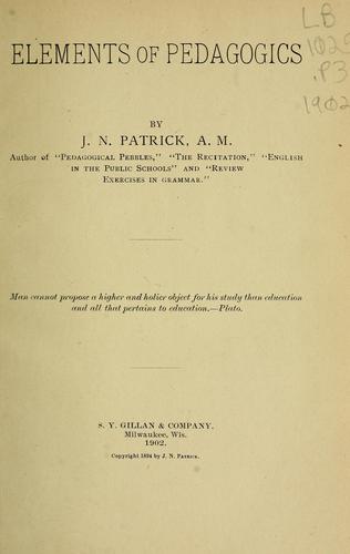 Elements of pedagogies