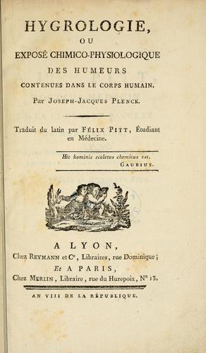 Hygrologia corporis humani
