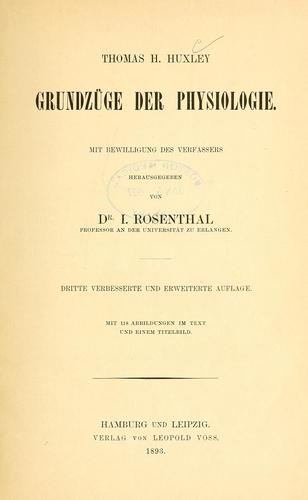 Grundzüge der Physiologie