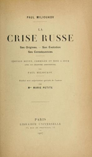 La crise russe