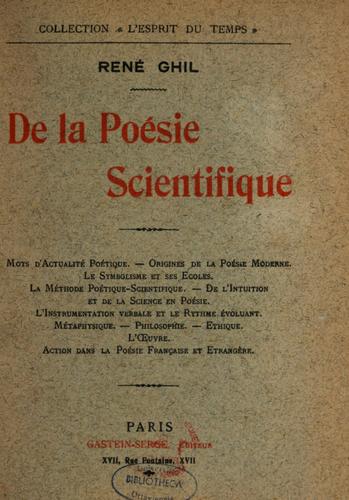 De la poésie scientifique