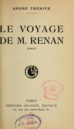 Le voyage de M. Renan