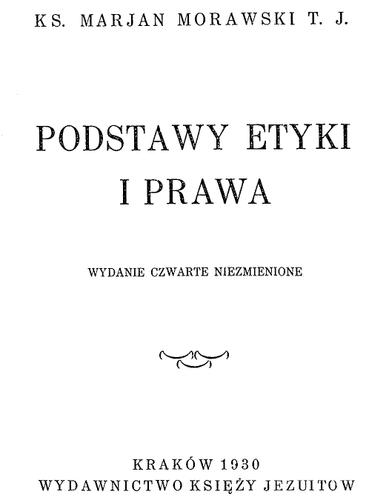 Podstawy etyki i prawa