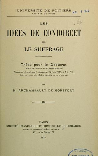 Les idées politiques de Condorcet sur le suffrage