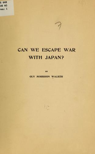 Can we escape war with Japan?