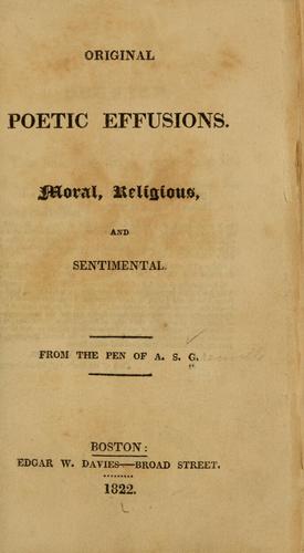 Original poetic effusions