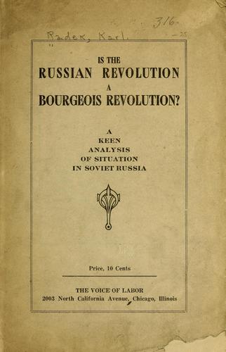 Is the Russian Revolution a bourgeois revolution?