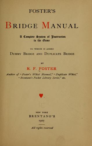 Foster's bridge manual