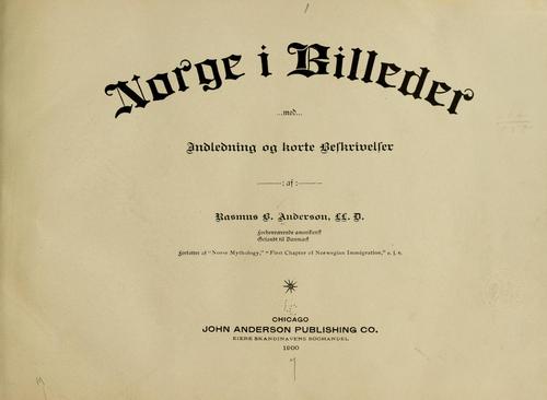 Norge i billeder, med indledning og korte beskrivelser