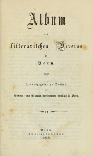 Album des Litterarischen Vereins in Bern