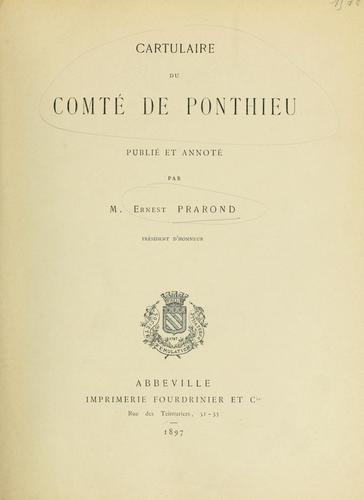 Cartulaire du comté de Ponthieu