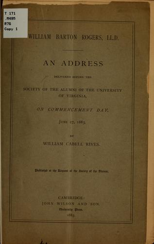 William Barton Rogers, LL.D