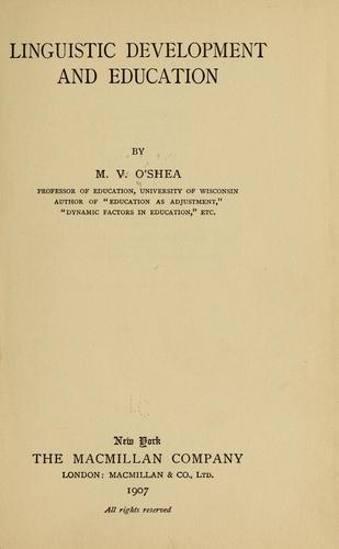 Linguistic development and education