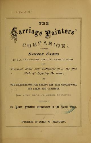 The carriage painters' companion