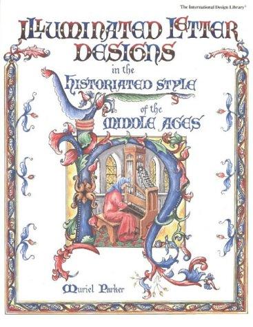 Illuminated letter designs in the historiated style of the Middle Ages