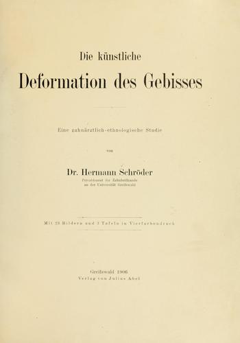 Die kunstliche deformation des gibesses