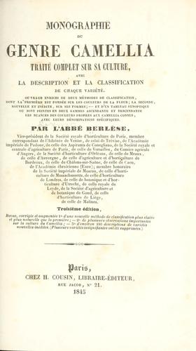Monographie du genre Camellia