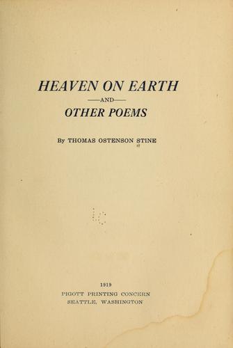Heaven on earth, and other poems