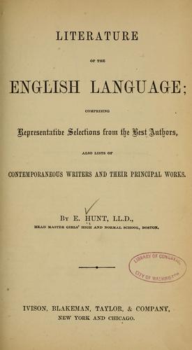 Literature of the English language