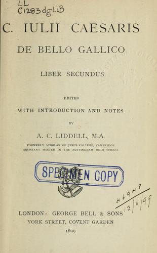 De bello Gallico liber secundus